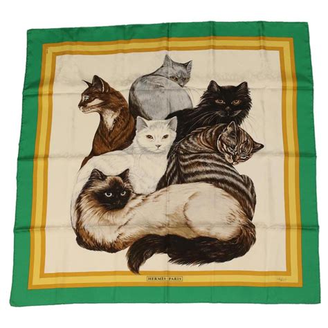 Hermes Scarf Les Chats 